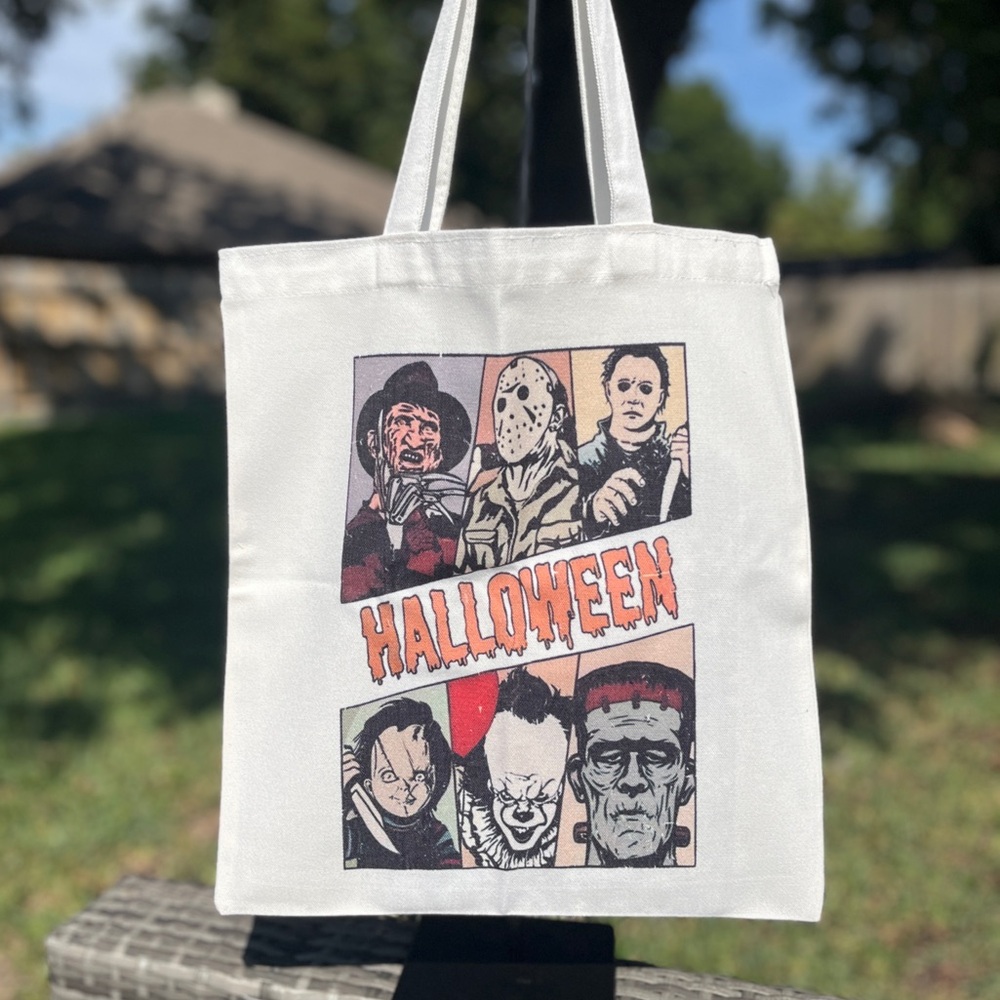 Halloween Horror Slasher Villains Tote